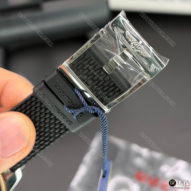 顶级复刻手表BLF厂超级海洋文化百年灵黑盘42mm表扣实拍图